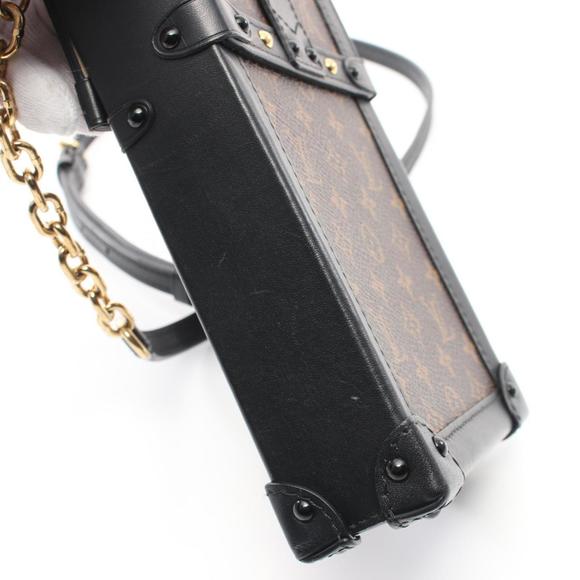 LOUIS VUITTON Pochette Trunk Vertical Monogram Shoulder Bag Brown Black M63913 - Picture 7 of 10
